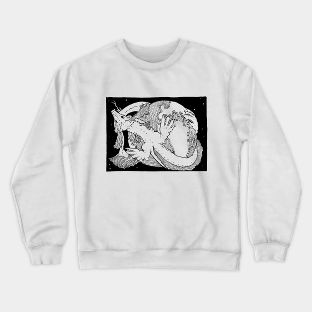 Jormungandr, the World Serpent Crewneck Sweatshirt by Ballyraven